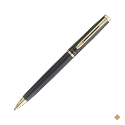 Caneta de luxo esferográfica, Libra gold, Preta, tinta azul, DI10078P, Crown…