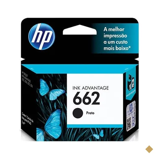 Cartucho de Tinta HP 662 Preto Original (CZ103AB) Para HP Deskjet Ink Advantage…