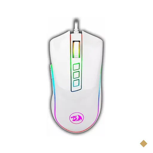 Mouse Redragon Cobra Lunar White 10000dpi Chroma LED RGB USB - Branco