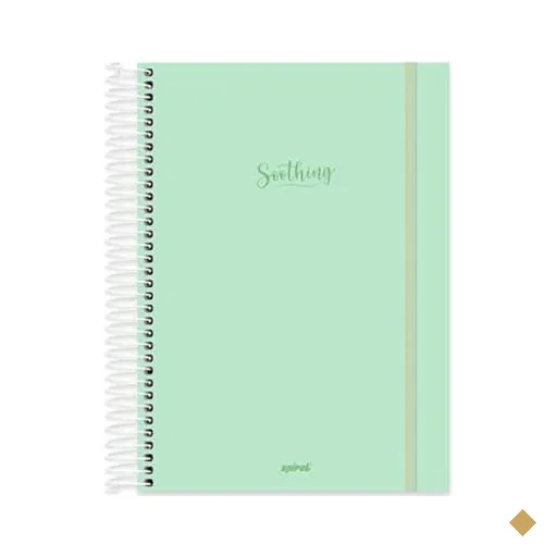 Caderno Universitário Capa Polipropileno 10X1 160 Folhas Soothing Verde Pastel…