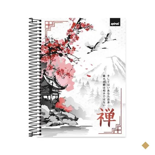 Caderno Universitário Capa Dura, 10 x 1, 160 Folhas, Zen, 2638373, Spiral Zen…