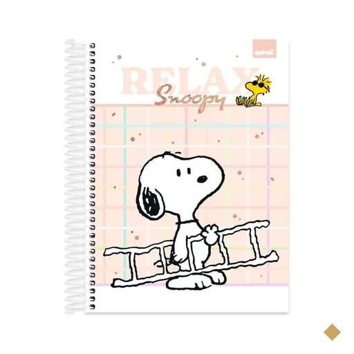 Caderno Universitário Capa Dura, 10 x 1, 160 folhas, Snoopy, 2644657, Spiral…