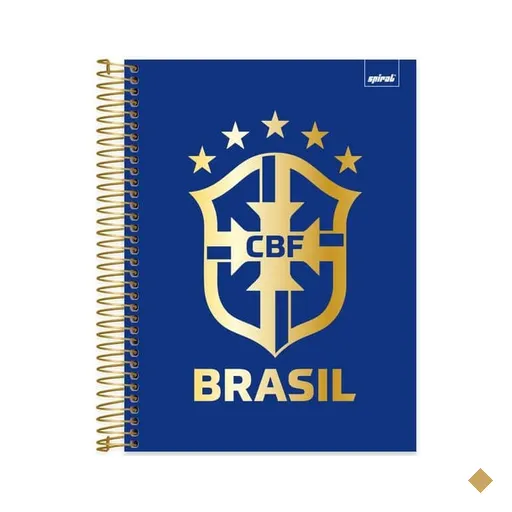 Caderno Universitário Capa Dura, 10x1, 160 folhas, CBF Brasão, 2647214…