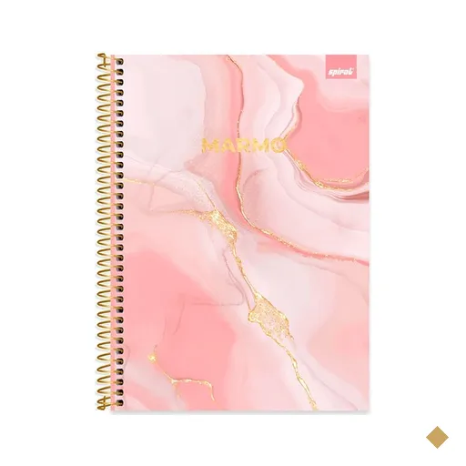 Caderno Universitário Capa Dura, 1x1, 80 Folhas, Marmo, 2520378, Spiral Mrm -…