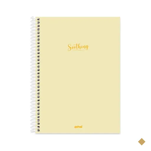 Caderno Universitário Capa Polipropileno 1X1 80 Folhas Soothing Amarelo Pastel…