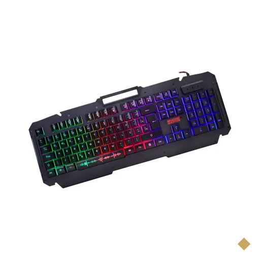Teclado K-Mex Gamer Semi Mecânico Shuriken KMJ9 LED USB Preto