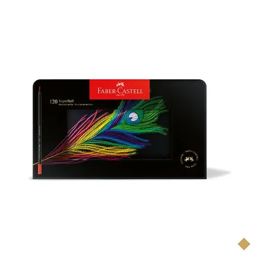 Lápis de Cor Supersoft, 120 Cores, Faber-Castell - ET 120 UN