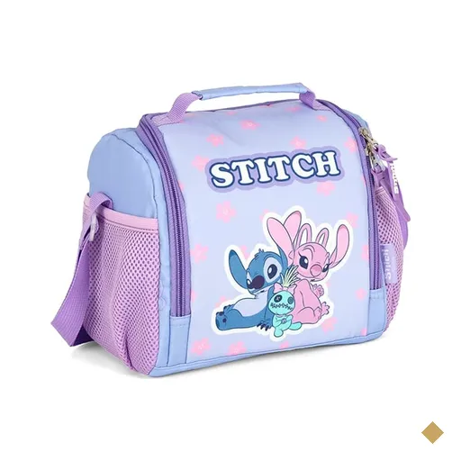 Lancheira escolar Stitch, Roxo, LA50093SC2800U, Luxcel PT 1 UN