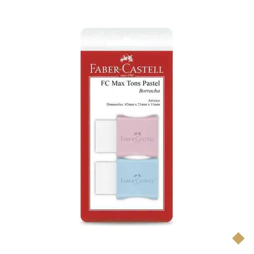 Borracha Plástica Branca com Cinta Tom Pastel, Pequena, Cores Sortidas…