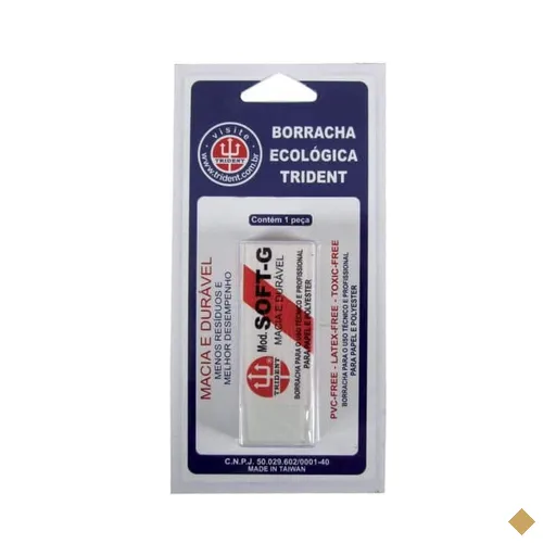 Borracha Técnica Branca Soft, Grande, Trident - BT 1 UN