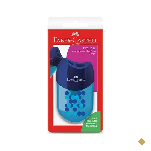 Apontador Duplo com depósito Two Tone, Sortido, Faber-Castell - BT 1 UN