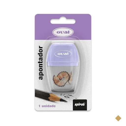Apontador com Depósito Lilás Pastel, 8132, Oval BT 1 UN