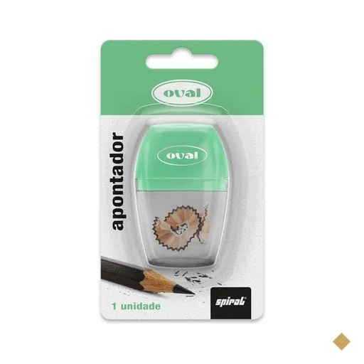 Apontador com Depósito Verde Pastel, 8132, Oval BT 1 UN