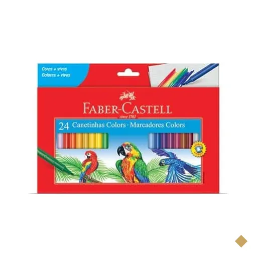 Canetinha Colors 24 Cores Faber-Castell CX 1 UN