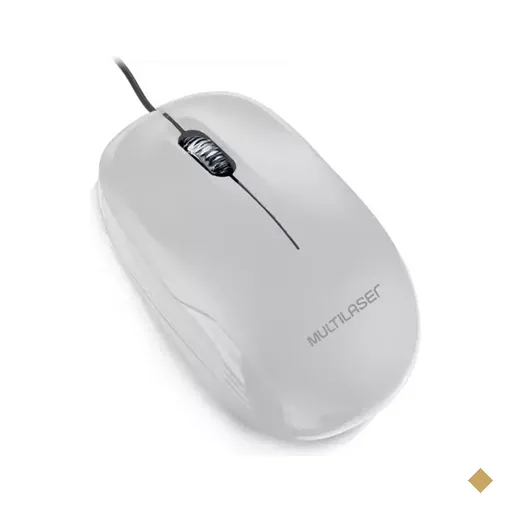 Mouse Multilaser MO294 Óptico 1200dpi USB Branco