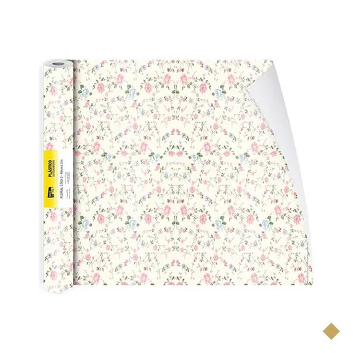 Plástico autoadesivo, Floral, 45cm x 2m, 120 micras, 5763-3, Stick Fix - PT 1…