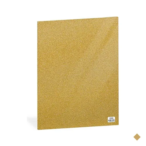 Folha em EVA Ouro com Brilho, 60 x 40cm x 2mm, Spiral - 1 UN