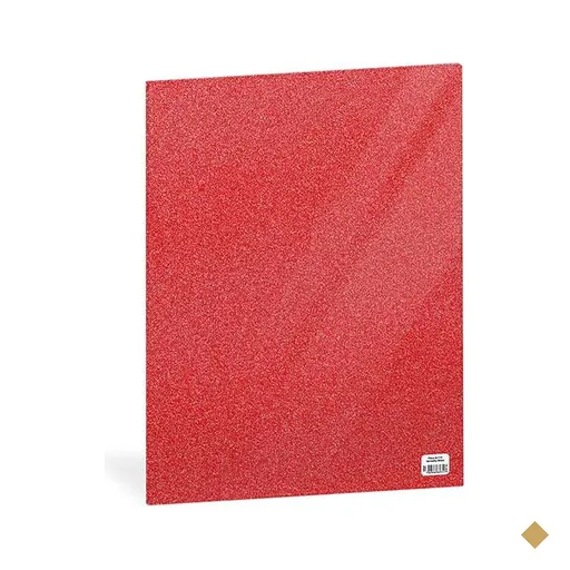 Folha em EVA Vermelho com Brilho, 60 x 40cm x 2mm, Spiral - 1 UN