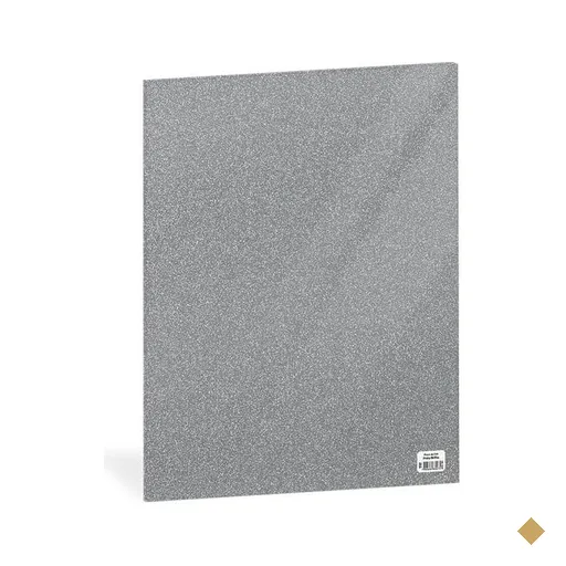 Folha em EVA Prata com Brilho, 60 x 40cm x 2mm, Spiral - 1 UN