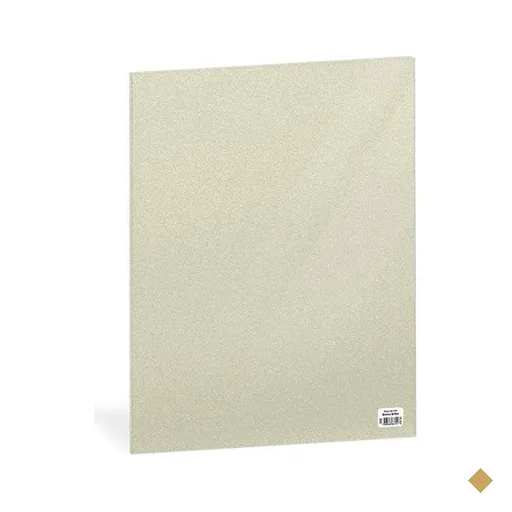 Folha em EVA Branco com Brilho, 60 x 40cm x 2mm, Spiral - 1 UN