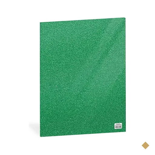 Folha em EVA Verde Bandeira com Brilho, 60 x 40cm x 2mm, Spiral - 1 UN