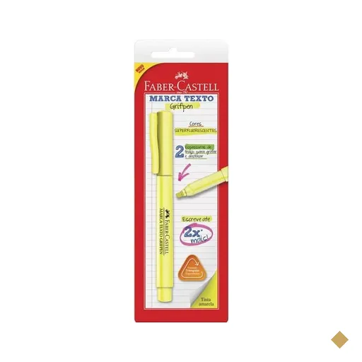 Marca Texto Grifpen Amarelo Faber-Castell - BT 1 UN