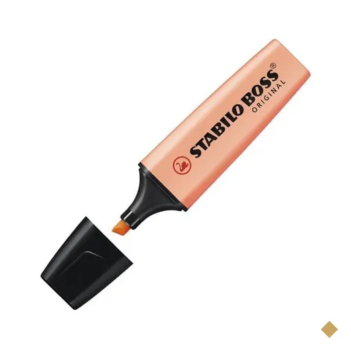Pincel Marca texto Boss Pessego pastel, 527800, Stabilo - UN 1 UN