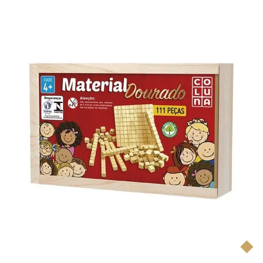 Material dourado em madeira, com 111, peças, 790701, Coluna - CX 1 UN