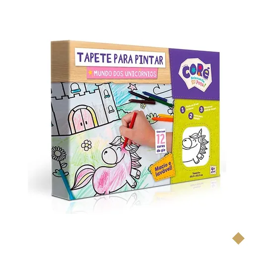 Tapete lavável mundo dos unicórnios, 69cm x 65cm, 2834, Toyster CX 1 UN