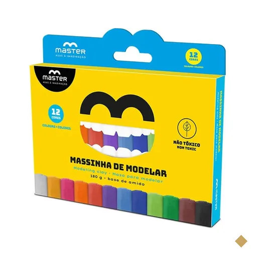 Massa para modelar com 12 cores, EMAS2FP, Master - CX 12 UN