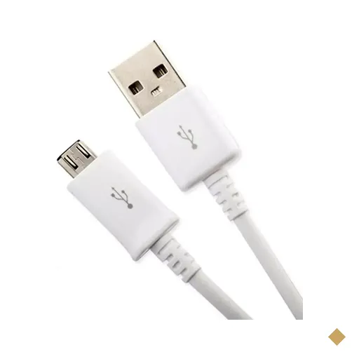 Cabo Conversor USB Tipo-A (M) x Micro USB (M) 90cm Branco - MD9