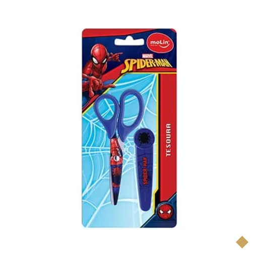 Tesoura Escolar com Protetor, Homem-Aranha / Spider-Man Marvel, Sortido, Molin…