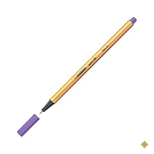 Caneta hidrográfica violeta 0,4mm Point 88/55 1189900 Stabilo UN 1 UN