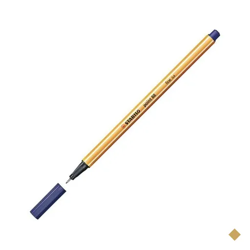 Caneta hidrográfica azul marinho 0,4mm Point 88/22 Stabilo UN 1 UN