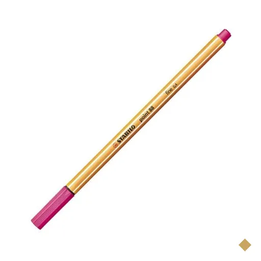 Caneta hidrográfica rosa 0,4mm Point 88/56 Stabilo UN 1 UN