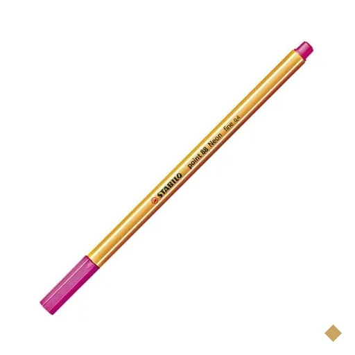 Caneta hidrográfica rosa neon 0,4mm Point 88/056 Stabilo UN 1 UN