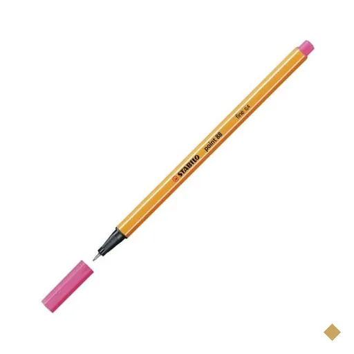 Caneta hidrográfica rosa chiclete 0,4mm Point 88/17 Stabilo UN 1 UN