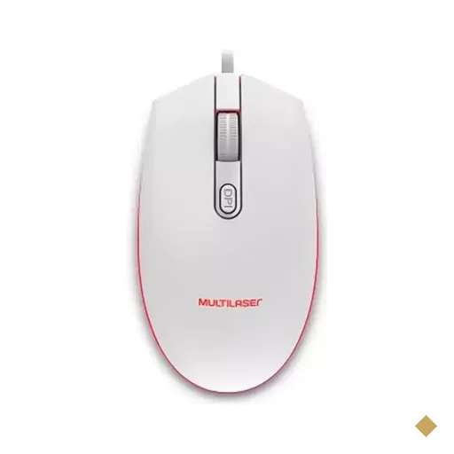 Mouse Multilaser MO299 Gamer 2400dpi LED USB Branco