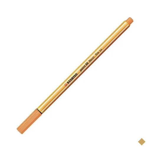 Caneta hidrográfica laranja neon 0,4mm Point 88/054 Stabilo UN 1 UN