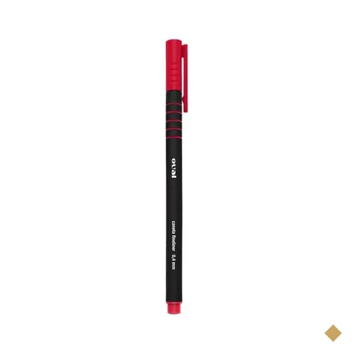 Caneta hidrográfica, Vermelho, 0,4mm, RX, Oval - BT 1 UN