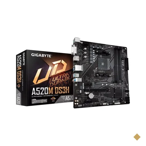 Placa Mãe Gigabyte A520M DS3H (Socket AM4/AMD A520/M.2)