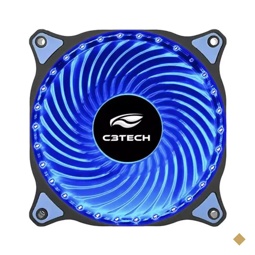 FAN Cooler C3Tech Storm F7-L130BL 120mm LED Azul 