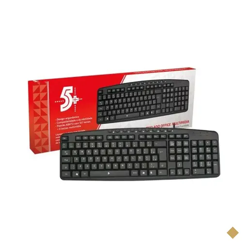 Teclado Chip SCE 5+ Office Multimídia 015-0074 USB Preto