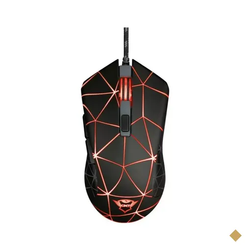 Mouse Trust Gamer GXT 133 Locx Illuminated Óptico 4000dpi LED Preto USB