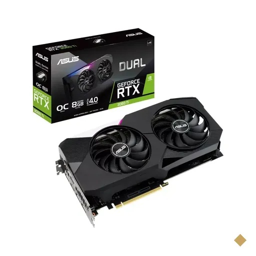 Placa de Vídeo ASUS GeForce RTX 3060 Ti Dual V2 OC Edition LHR 8GB GDDR6…