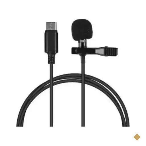 Microfone de Lapela LOTUS LT-MI002 para Celular com Entrada USB TIPO-C