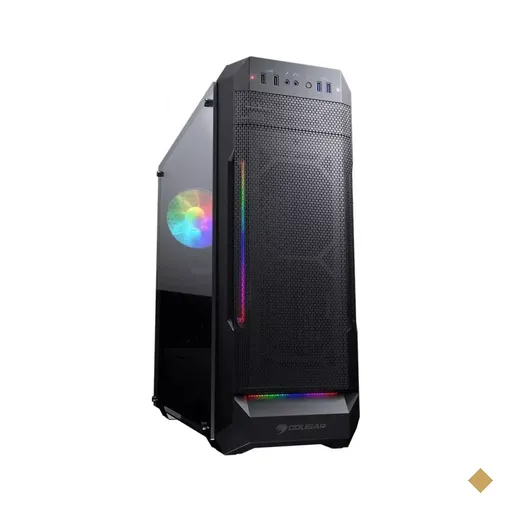 Gabinete Cougar MX331 Mesh-G RGB, Lateral em Vidro Temperado, Mid Tower Black