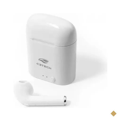 Fone de ouvido C3Tech Intra Auricular Bluetooth 5.0 c/ Microfone EP-TWS-20WH -…
