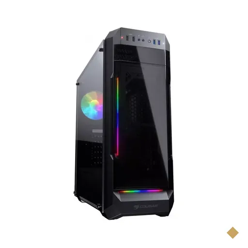 Gabinete Cougar MX331-T RGB, Lateral em Vidro Temperado, Mid Tower Black