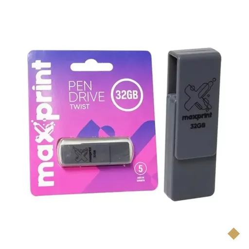 Pendrive Maxprint 32GB Twister USB 2.0 Cinza